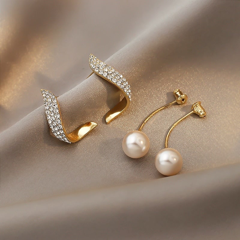 Kimberly |  Boucles d'oreilles perles vintage en or